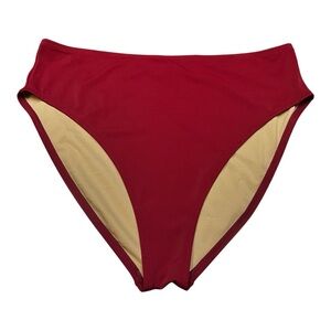 NWT Shade & Shore High Waist Women’s Red Bikini Bottom Size XL